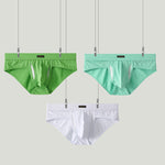 3 Pack Men's Ice Silk Dual Pouch Mesh Cooling Briefs