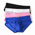 2 Pack Men's Low Rise Mesh Large Pouch U-convex Breathable Comfortable Briefs