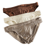 3 Pack Men's Sexy & Stylish Loose-Fit Seamless Solid Color Low-Rise Bikini