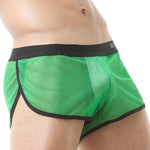 2 Pack Men's Mesh Breathable Solid Color Low-Rise Quick-Dry Fabric Boxers