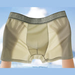 4 Pack Men's Antibacterial Comfy Waistband Ice Silk Trunks