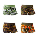 4 Pack Men's Breathable Recycled-Fiber Camo Trunks