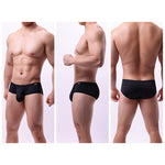 2 Pack Men's Low-Rise Contoured Pouch Stretch Fit Sporty Cut Trunks