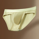 2 Pack Men's Waffle-Knit Cotton Separable Scrotum Support Briefs