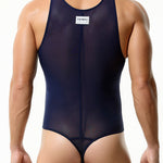 Men's Sexy Mesh Wrestling Singlet Bodysuit