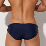 Men’s Printed Waistband Drawstring Swim Briefs