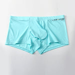 3 Pack Men's Breathable Ice Silk Double-Layered Big Pouch Sexy Boxer Briefs