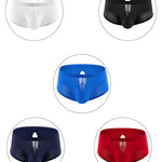 3 Pack Men's High Stretch Sexy Quick-Dry Stay-Put Fit Sporty Cut Solid Color Trunks