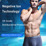 4 Pack Men's Mid-Rise Cotton Antibacterial Breathable Trunks