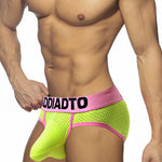 2 Pack Men's U-Pouch Mesh Low-Rise Briefs
