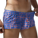 Men's Low-Rise Plaid Sexy Pouch Boxers