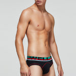 2 Pack Men's Sporty Cut Odor-Control Day-Long Comfort Snug Fit Briefs