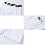 2 Pack Men's Stretch Fit Side Pocket Mid-Rise Breathable Activewear Tights