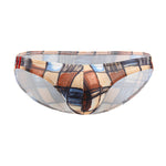4 Pack Men's Low-Rise Printed U-Pouch Mesh for Breathability Briefs