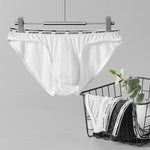 2 Pack Men's Low-Rise Sporty Ice-Silk Bikini with Mesh Front and U-Contour Pouch