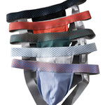 4 Pack Men's Solid Color Seamless Comfort Sporty Cut Cooling Touch Stretch Fit Jockstrap