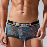 2 Pack Men's Odor-Control Breathable Printed Trunks