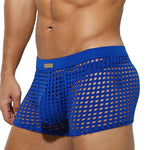 2 Pack Men's Hollow Mesh Sexy Trendy Moisture-Wicking Trunks