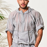 Men’s Half Sleeve Hooded Activewear Tops