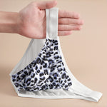 3 Pack Men's Leopard Print Sexy Low-Rise U-Pouch Design Breathable Comfort Bikini