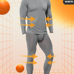 Men's Seamless Double-sided Round Neck Thermal Underwear Set