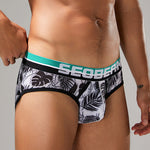 2 Pack Men's Stylish Prints Skin-Friendly & Stretch Fit Briefs