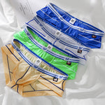 3 Pack Sexy Fashion Ice Silk Solid Color Men's Briefs