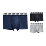 4 Pack Men's 10A Antibacterial Cotton Trunks with Oyster Massage Pouch