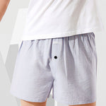 3 Pack Men's Striped Print Relaxed Fit & Breathable Lounge Home Shorts