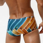 Men's Full-Coverage Second-Skin Feel Beach Vibes Swim Briefs