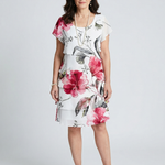 Evelyn | Soft Petal Layered Knee Length Dress