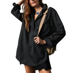 Emilia | Chic V-Neck Denim Tunic Top