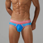 Men’s Spliced Lines Briefs in Ombre