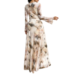 CELESTE™ – Tie-Dye Mesh Print Elegance Dress