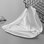 2 Pack Men's U-Shaped Pouch Low-Rise Metal-Clasp Thin Briefs