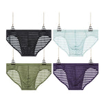 3 Pack Men's Mesh Nylon Breathable Solid Color Bikini