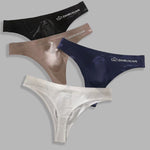 4-pack Men's Sexy Solid Color Letter Seamless Thong