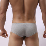 3 Pack Men's Cotton Solid U-Shaped Pouch Briefs