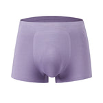 3 Pack Men's Seamless Comfort Solid Color 3D Pouch & Breathable Trunks
