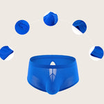 3 Pack Men's High Stretch Sexy Quick-Dry Stay-Put Fit Sporty Cut Solid Color Trunks