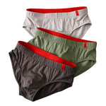 4 Pack Men's Solid Color Cotton Low-Rise Seamless Comfort Briefs