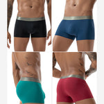 3 Pack Men's Solid Color Lightweight Comfortable Breathable Seamless Trunks