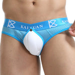 2 Pack Men's Sexy Mesh Front Opening Sponge Coaster Briefs