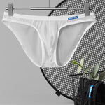 2 Pack Men's Thin Ice Silk Face Mask Fabric U-Convex Sexy Semi-Transparent Bikini