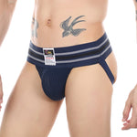 2 Pack Men's Supportive Fit Comfy Waistband Anti-Chafing Stretch Jockstrap