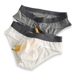 3 Pack Men's Ultra-Soft Breathable Mesh Ice Silk Briefs