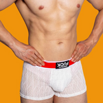 3 Pack Men's Lace Mesh Quick-Drying Breathable Solid Color Trunks