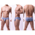 2 Pack Men's Low-Rise Contoured Pouch Stretch Fit Sporty Cut Trunks