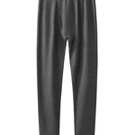 Men's Solid Color Double-Layer Bamboo Fiber Thermal Bottoms