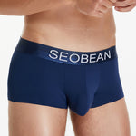 3 Pack Men's  Ice Silk Solid Color Breathable Antibacterial Trunks